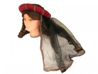 Ladies Medieval Tudor Ann Boleyn Costume And French Hood Headdress Size 8 - 10